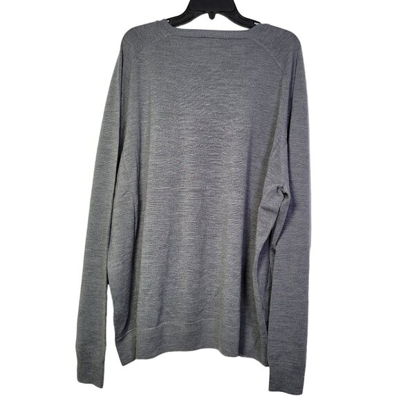Paris Sunday Men's Heather Gray 100% Wool Crew Neck Pullover Sweater Size XXXL - Picture 2 of 10